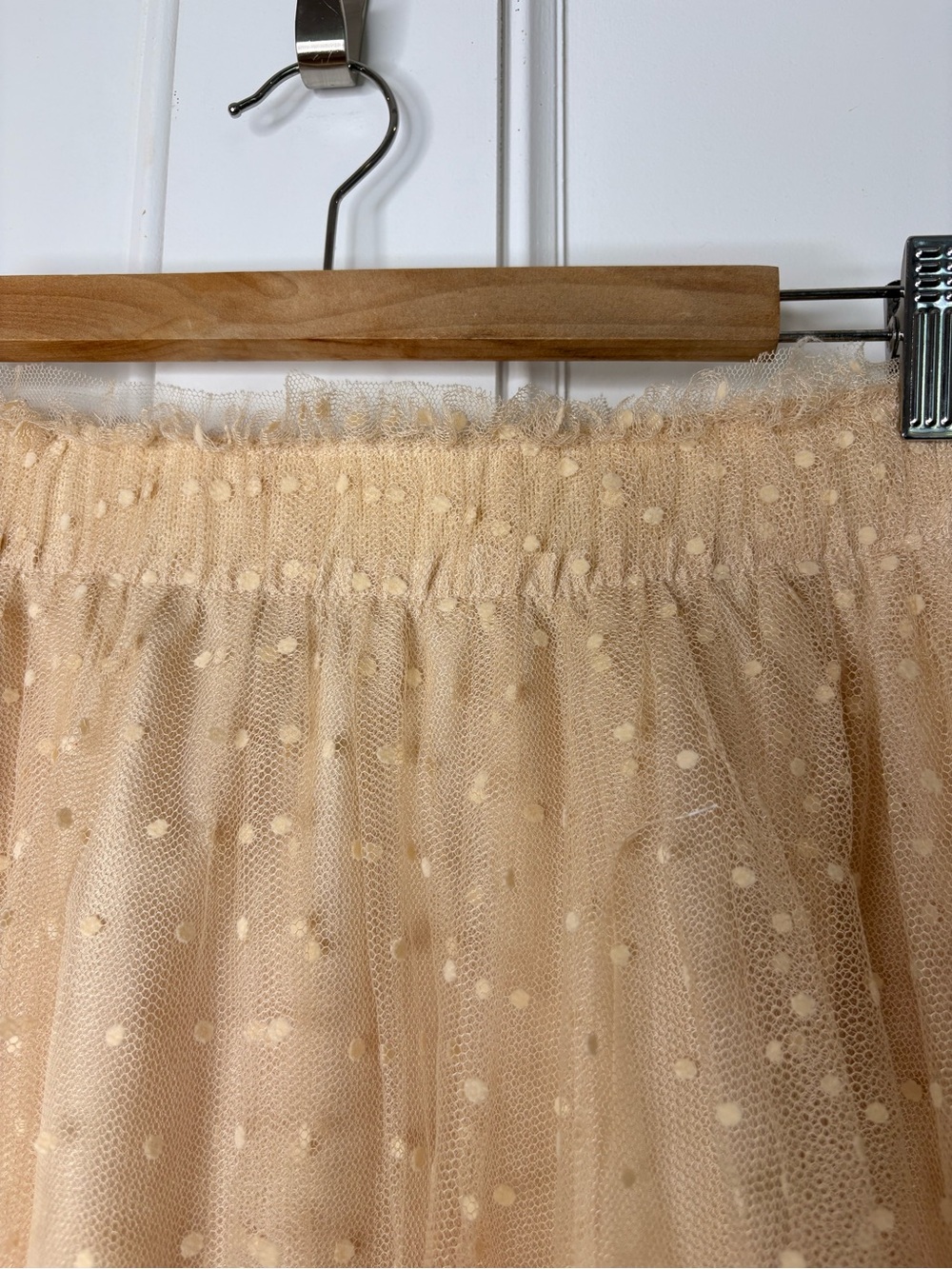 Disney by Lauren Conrad polka Dot Tulle Midi Skirt in Beige - Picture 3 of 16